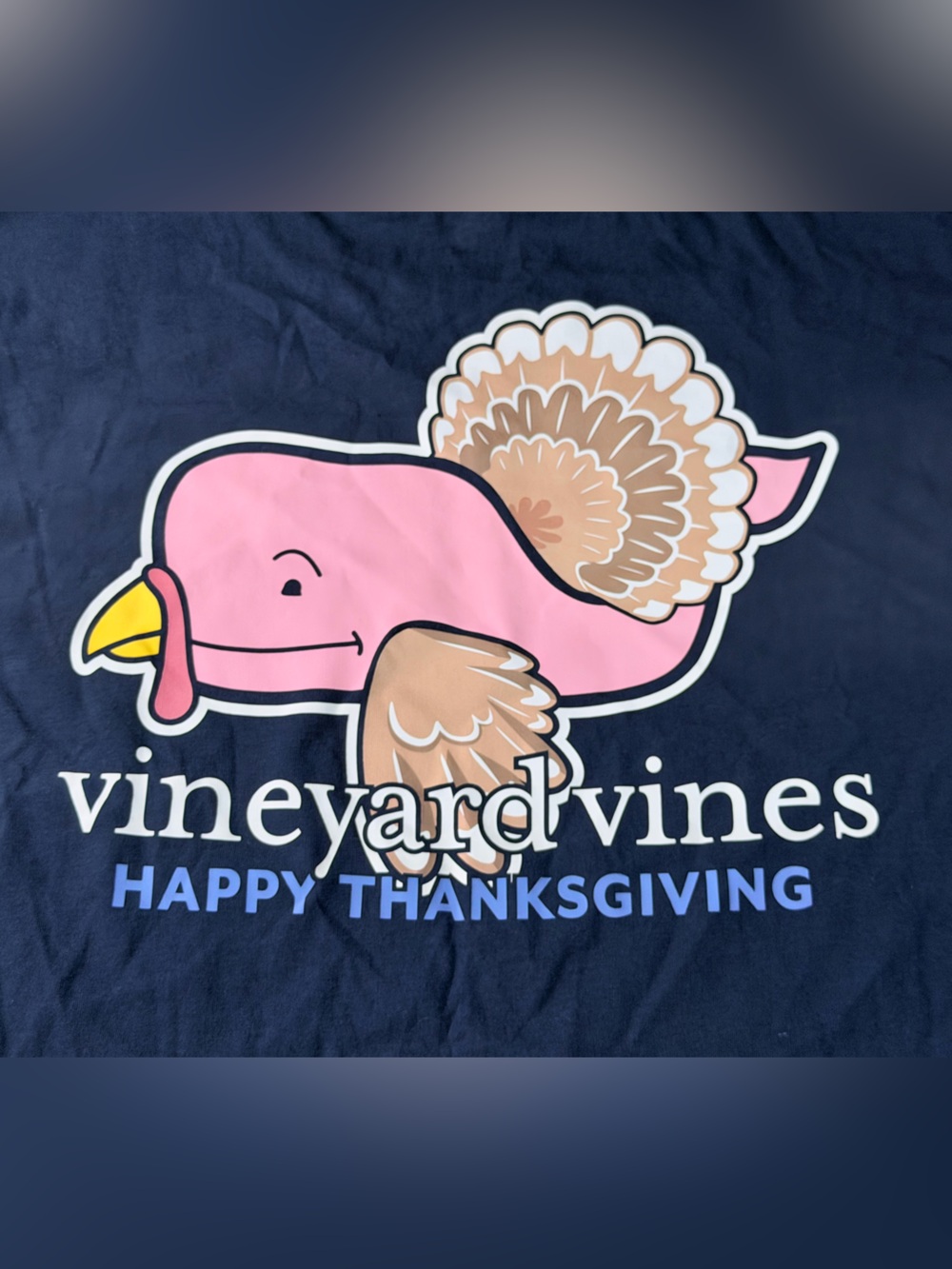 Vineyard Vines Men S Happy Thanksgiving Turkey Whale Long Sleeve Pocket T-Shirt